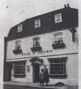 An early photo of the Rose and Crown where we later had our shop. The bedroom window is at the top on the left.